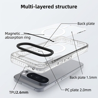 Étui de téléphone transparent magnétique avec protection d'objectif, coque de téléphone avec DIY vierge détachable pour Google Pixel 10 XL 10 Pro