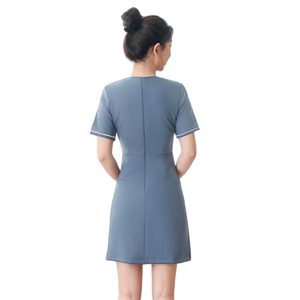 Uniformes de beauté de salon avec logo personnalisé nouveau style de <span class=keywords><strong>tunique</strong></span> pour la coiffure et les ongles pour femmes SAP Diverses industries-Fabricant - Product Image 2