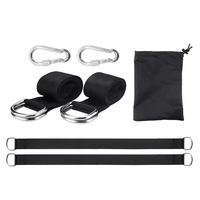 Kit de suspension réglable 2 pièces double couche pour balançoire d'arbre, sangles de suspension robustes pour tractions avec mousquetons et sac de transport