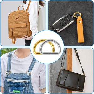 Pieces Metal D Ring Colors Metal <b>Purse</b> Straps Buckle D Shape Multi Purpose Hardware Dee Rings Semi Circular D Ring For Dog Colla - Product Image 6