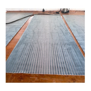 Alfombra de lana con patrón de rayas moderno, diseño de pila de corte personalizado con respaldo de látex para habitaciones de hotel - Product Image 1