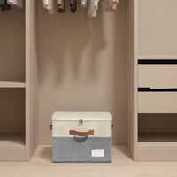 Organisateur de chaussures moderne et durable pour placard, bacs de rangement pliables pour chaussures avec couvercle transparent, gain de place, 4 poignées