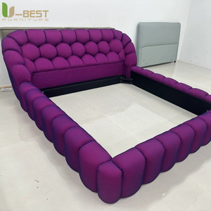 U-best 아메리칸 크림 스타일 프린세스 침대 라이트 럭셔리 버블 침대 1.8미터 더블 침대 (마스터 침실, 호텔, 빌라용) - Product Image 3