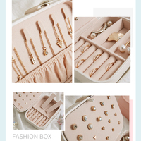 Boîte à bijoux en cuir de luxe Tongxing rétro, petite boîte de rangement pour colliers et pendentifs, organisateur de rangement pour colliers et bagues fait main