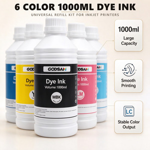 Kits de recarga de tinta de tinte a granel de botella de 6 colores 1000ML compatibles con impresora de inyección de tinta Epson Canon HP Brother tinta universal a base de tinte - Product Image 1