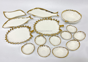 Chaoda-Bol de cerámica con borde dorado y pequeño, cuenco <span class=keywords><strong>para</strong></span> salsa, <span class=keywords><strong>Tapas</strong></span>, cuenco de porcelana <span class=keywords><strong>para</strong></span> aperitivos con borde dorado diferente, disponible - Product Image 2