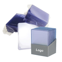 <strong>Custom</strong> Logo PVC Clear Trading Card Sleeves Protector Regular 35PT <strong>Top</strong> Load Card Sleeve Card Holder Poke Moned Sports <strong>Top</strong> Loaders