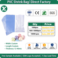Sacs thermorétractables en PVC souple transparent personnalisés en gros, qualité alimentaire, emballage anti-humidité pour le stockage, l'expédition et la vente au détail des aliments