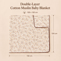 Couverture d'emmaillotage portable en coton respirant pour nouveau-né 120*120 CM, douce, pour poussette et berceau