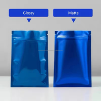 Sachets en aluminium brillants colorés personnalisés en gros, thermoscellables, anti-odeur, petits sacs plats pour l'emballage de collations