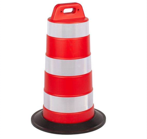 Tambor de tráfico de plástico resistente de 90cm, barril de PE antiaplastamiento para barandilla de carretera, barrera de seguridad mejorada para uso en carretera - Product Image 3