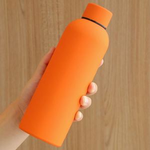 Wholesale Custom Logo Rubber Painting Stainless Steel Vacuum <b>Thermos</b> American Style Small Mouth Sports Water <b>Bottle</b> with Strap - Product Image 5