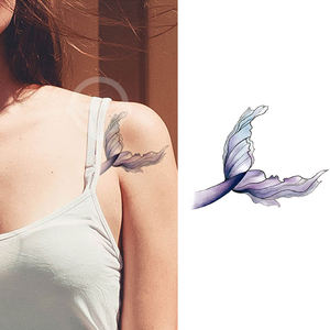 Feuille de conception de tatouage d'art corporel temporaire personnalisé amour coeur Simple coloré <span class=keywords><strong>étoile</strong></span> Animal voiture dinosaure poisson baleine imprimer - Product Image 3