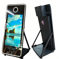 Mesin Photo Booth Cermin Ajaib Set Lengkap Selfie Bingkai Foto LED Layar Besar yang Dapat Disesuaikan, Terlaris untuk Pernikahan, Berbahan Logam Tempered