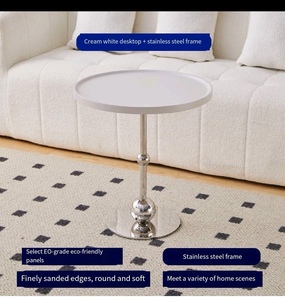 Meubles de salon nordiques à la maison Petite <span class=keywords><strong>table</strong></span> basse ronde avec livre rouge Design décontracté et simple pour appartements - Product Image 6