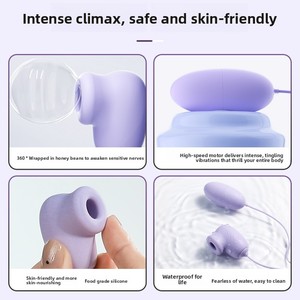 Vibrateur électrique amusant pour femmes avec fonctions de succion et de vibration 18Hz 65dB Jouet sexuel pour adultes - Product Image 3