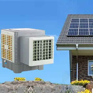 Humidificador solar AC DC, enfriador evaporativo montado en la pared, aire acondicionado, climatizador, aire acondicionado