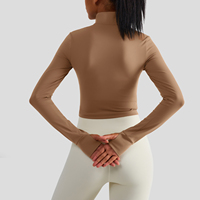 Vestes de fitness extensibles pour femmes de haute qualité manteaux de yoga avec fermetures éclair complètes vêtements actifs coupe ajustée vestes d'entraînement de course en plein air