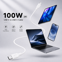 Câble USB C OEM ODM 100W 2,0 m Type C vers C, charge rapide PD 5A, USB 2.0, câble de données tressé en nylon, logo personnalisé, fabrication en usine