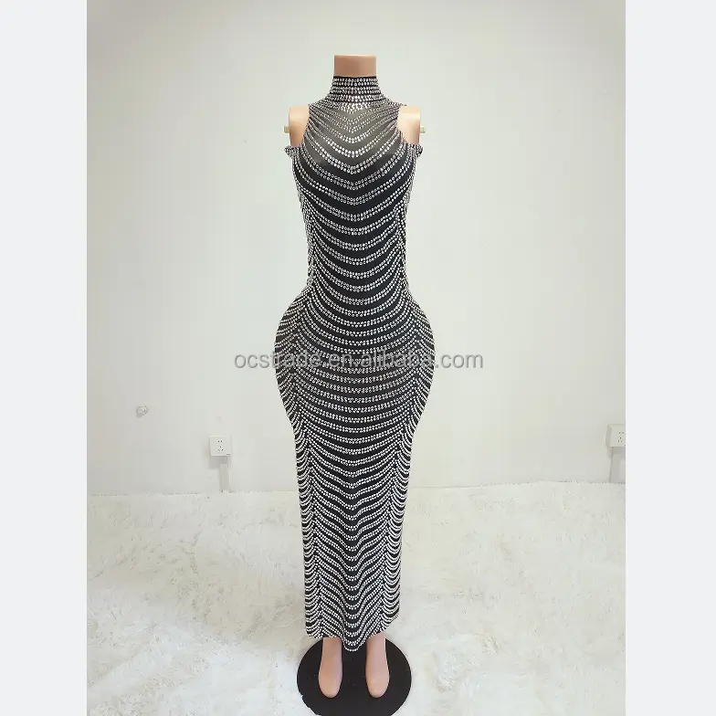 Ocstrade Fashion Show Dresses Of Stones And Crystals Bodycon Red Carpet Dresses Evening Gown 2023 Performance Costumes Wear