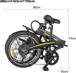 Bicicleta Eléctrica Plegable <span class=keywords><strong>JOYKIE</strong></span> Personalizada, Económica, de 7 Velocidades, 20 Pulgadas, de Aleación de Aluminio, Almacén en la UE, para Adultos - Product Image 6