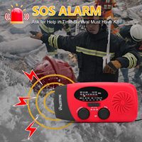 Caliente 2000mAh 5000mAh linterna de emergencia radio manivela solar NOAA supervivencia Radio Meteorológica Radio para cargador de teléfono