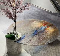 Table basse en verre au design moderne et minimaliste pour la maison, durable, facile à nettoyer, meubles de salon