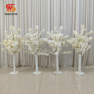 Suave blanco pequeño Cerezo boda telón de fondo pasillo decoración Cerezo árbol para boda escenario pasillo - Product Image 3