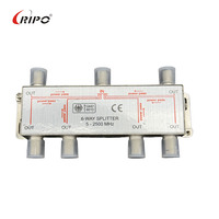 Divisor de Video Coaxial de 3 Vías Ripo Power Pass F-Coaxial, Metálico, 5-2500MHz, Convertidor de TV, Shenzhen CN;GUA