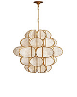 Luminaire suspendu nordique personnalisé, lustre en forme de coquille de fleur multicouche pour table à manger, hall d'hôtel, forme allongée
