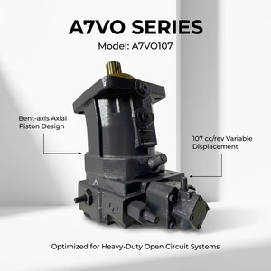 ปั๊มไฮดรอลิกแบบลูกสูบแกนหมุน A7VO107 ซีรีส์ A7VO รุ่น A7VO28 A7VO55 A7VO80 ปั๊มแบบปรับแรงดันได้สำหรับรถขุด รถเครน ปั๊มคอนกรีต - Product Image 3