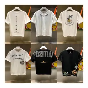 Kualitas tinggi 100% katun oem merek anda tshirt kustom 3D busa Puff cetak logo uniseks lengan pendek pria ukuran besar t-shirt