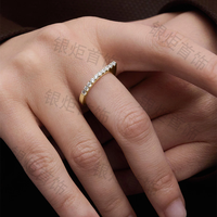 Bague empilable tendance en argent sterling 925 rhodié avec pierre CZ arc-en-ciel de haute qualité LOZRUNVE