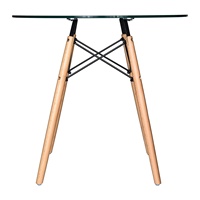 Tables à manger rondes en verre trempé YWJ Yaweijia, table moderne, ensemble de table à manger ronde