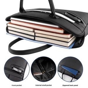 حقيبة مستندات أنيقة مخصصة للأعمال بحجم A4، حقيبة لابتوب سميكة، حقيبة يد مقاومة للماء ذات سعة كبيرة - Product Image 4