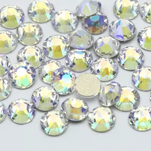 XULIN 2088 공장 판매 8 + 8 16 컷 패싯 별이 빛나는 하늘 d600 플랫 백 유리 돌 도매 모조 다이아몬드 장식 의류