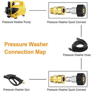 Латунная нержавеющая сталь M22 3/8 1/4 быстроразъемный адаптер для мойки давления для мойки автомобиля шланг водяной пистолет быстрое соединение - Product Image 4