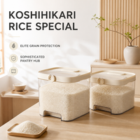Contenedor de Almacenamiento de Granos Hermético para Cocina, Diseño de Presión, a Prueba de Insectos y Humedad