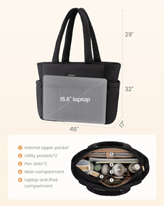 LOVEVOOK 2025 Puffy 15,6 17in Tote Bag Bolso de lujo para mujer Ladies Fashion Purse Fits Stanley Cup para el trabajo Daily Party Trend - Product Image 2