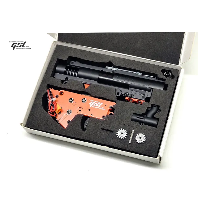 Gel blaster – accessoires de pistolet jouet pièces de mise à niveau CNC boîte de vitesses en alliage de forgeage monobloc GSL SR16 SP boîte de vitesses en métal de type fendu