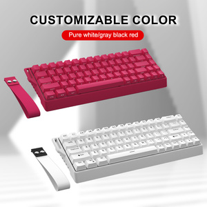 Bán buôn Magenta màu xách tay 68 phím Tri chế độ RGB Backlit Bàn Phím Cơ khí với Ribbon - Product Image 2