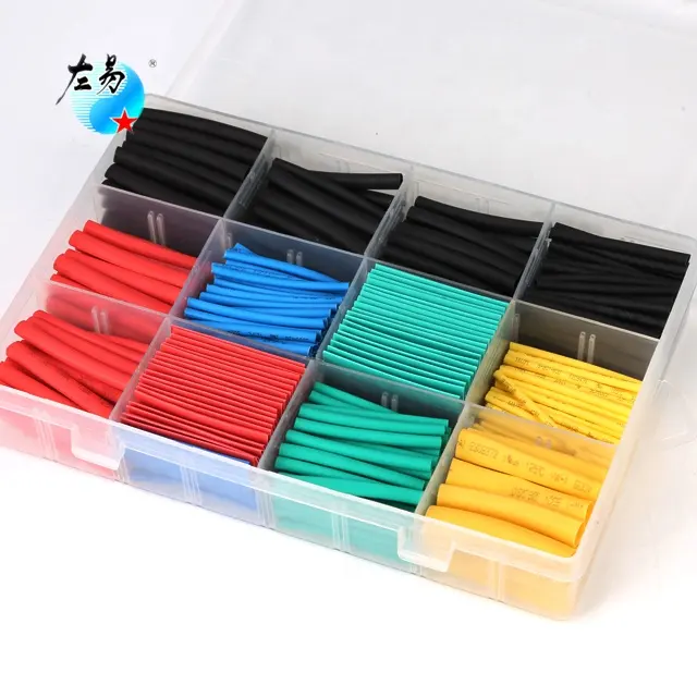 530PCS Color Environmentally Friendly Flame Low Voltage Retardant Lay Flat Heat Shrink Tubing Insulation Protection Insulator