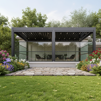 Pergola motorisée rétractable en aluminium pour balcon, taille personnalisée, haute qualité, installation facile, imperméable, Sweet Home