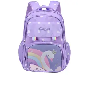 Mochila impermeável para crianças e meninas, mochila durável para escola, mochila de aluno de cisne arco-íris e princesa sereia, ideal para crianças e meninas, venda imperdível