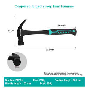 Martillo de Uña con Mango de Fibra de Vidrio de 8 oz, Estilo Americano y Británico, de Alta Calidad - Product Image 4