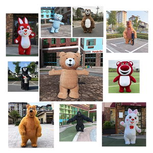 Inflatable <strong>Masha</strong> <strong>and</strong> The <strong>Bear</strong> Mascot Costume, Plush Furry Walking Cosplay Suit for Event Party Parade - Product Image 3