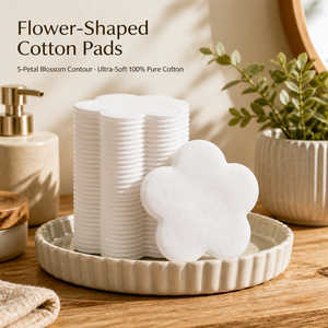 Tampons en coton biodégradables jetables doux et préformés pour le nettoyage du visage et le démaquillage OEM - Product Image 1