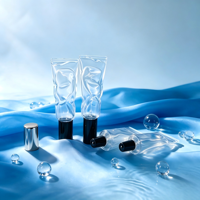 Flacon en verre de luxe pour sérum et parfum, rechargeable, texturé, torsadé, irrégulier, 5ml, 10ml, 20ml, 30ml