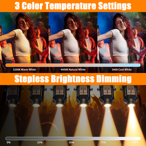 100W Mini COB LED 2in1 Cool & Warm White Profile Spotlight DMX512 Enfoque manual Iluminación de escenario Teatro <span class=keywords><strong>Pasarela</strong></span> Boda <span class=keywords><strong>Disco</strong></span> - Product Image 3