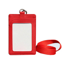 Porte-cartes d'identité en cuir PU personnalisé avec cordon, accessoire élégant et personnalisé pour le personnel d'entreprise, les écoles et les conférences